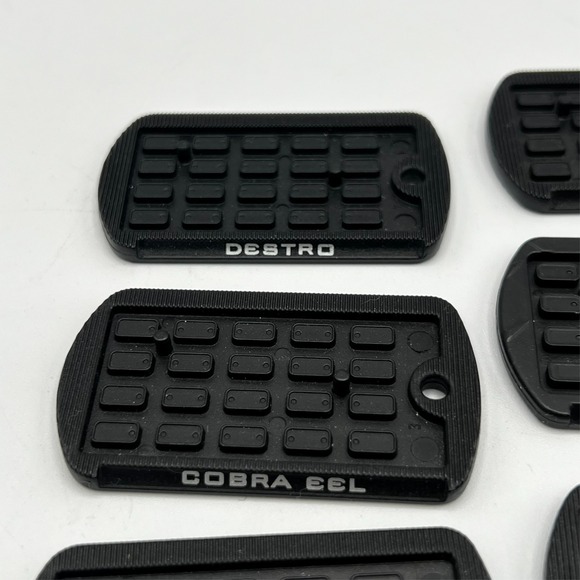 GI Joe COBRA Figure Dog Tag Display Stand Base x 8 Baroness COBRA EEL 2009 - Picture 4 of 7